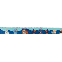 Reversible Neoprene Blue Boy Dog Leash with Shark Dog Print Featuring Dachshunds, Frenchies, Cavoodles, Corgis, Shiba Inus and more designed in Australia