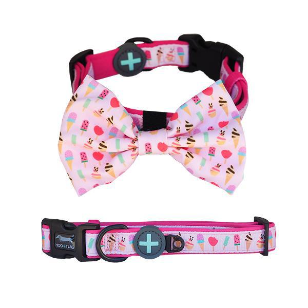 DOG COLLAR with Bow Tie - Sweet Treat, Collars - MOO AND TWIG